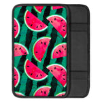 Green Striped Watermelon Pattern Print Car Center Console Cover