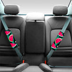 Green Striped Watermelon Pattern Print Car Seat Belt Covers