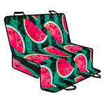 Green Striped Watermelon Pattern Print Pet Car Back Seat Cover