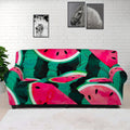 Green Striped Watermelon Pattern Print Sofa Cover