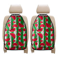 Green Stripes Watermelon Pattern Print Car Seat Organizers