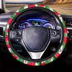 Green Stripes Watermelon Pattern Print Car Steering Wheel Cover