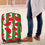 Green Stripes Watermelon Pattern Print Luggage Cover GearFrost