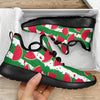 Green Stripes Watermelon Pattern Print Mesh Knit Shoes GearFrost