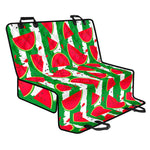 Green Stripes Watermelon Pattern Print Pet Car Back Seat Cover