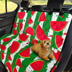 Green Stripes Watermelon Pattern Print Pet Car Back Seat Cover