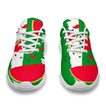 Green Stripes Watermelon Pattern Print Sport Shoes GearFrost