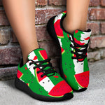 Green Stripes Watermelon Pattern Print Sport Shoes GearFrost