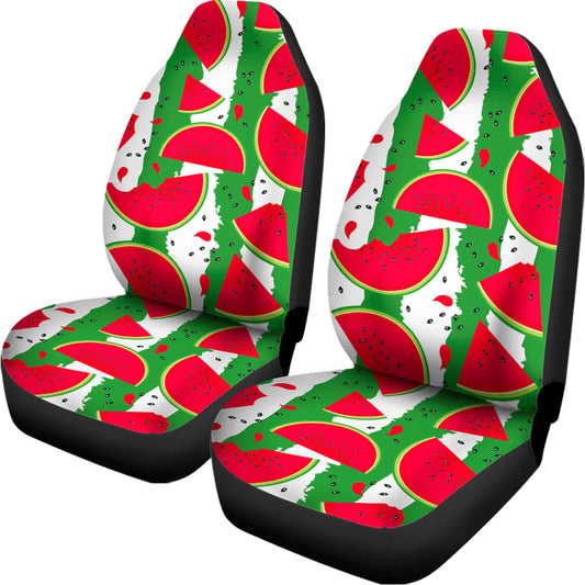 Green Stripes Watermelon Pattern Print Universal Fit Car Seat Covers