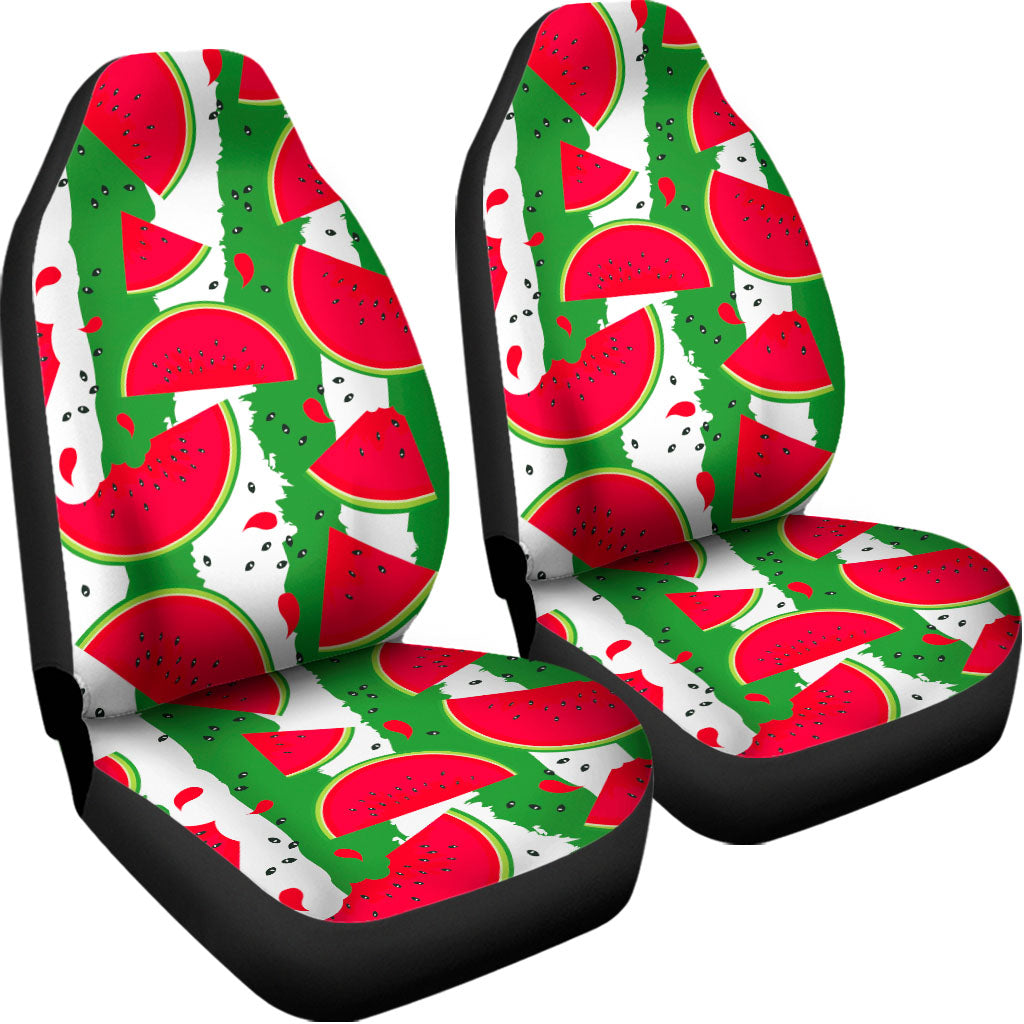 Green Stripes Watermelon Pattern Print Universal Fit Car Seat Covers