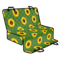 Green Sunflower Pattern Print Pet Car Back Seat Cover
