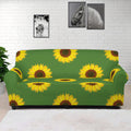 Green Sunflower Pattern Print Sofa Cover