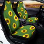 Green Sunflower Pattern Print Universal Fit Car Seat Covers