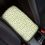 Green Tartan Daisy Pattern Print Car Center Console Cover