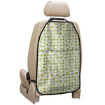 Green Tartan Daisy Pattern Print Car Seat Organizers