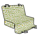 Green Tartan Daisy Pattern Print Pet Car Back Seat Cover