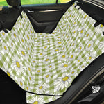 Green Tartan Daisy Pattern Print Pet Car Back Seat Cover