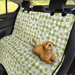 Green Tartan Daisy Pattern Print Pet Car Back Seat Cover