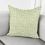 Green Tartan Daisy Pattern Print Pillow Cover
