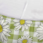 Green Tartan Daisy Pattern Print Sofa Cover