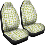 Green Tartan Daisy Pattern Print Universal Fit Car Seat Covers