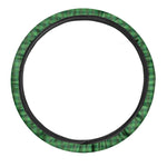 Green Tartan Saint Patrick's Day Print Car Steering Wheel Cover