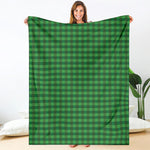 Green Tartan Saint Patrick's Day Print Blanket
