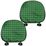 Green Tartan Saint Patrick's Day Print Car Headrest Covers