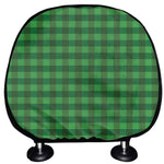 Green Tartan Saint Patrick's Day Print Car Headrest Covers