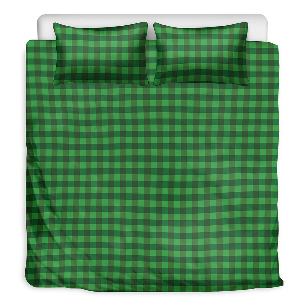 Green Tartan Saint Patrick's Day Print Duvet Cover Bedding Set