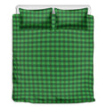 Green Tartan Saint Patrick's Day Print Duvet Cover Bedding Set