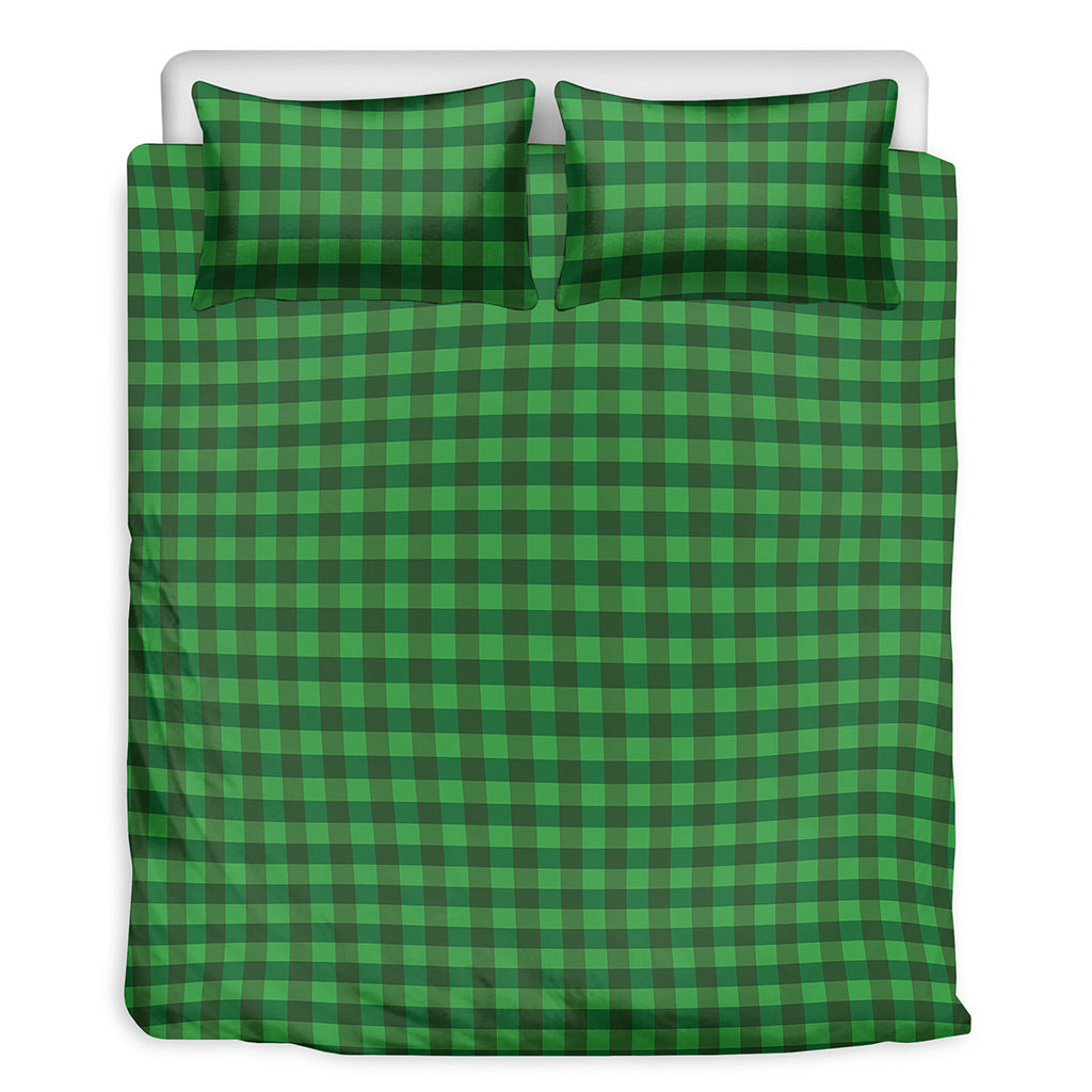 Green Tartan Saint Patrick's Day Print Duvet Cover Bedding Set