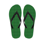 Green Tartan Saint Patrick's Day Print Flip Flops