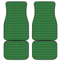 Green Tartan Saint Patrick's Day Print Front and Back Car Floor Mats