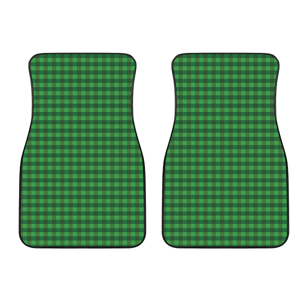 Green Tartan Saint Patrick's Day Print Front Car Floor Mats