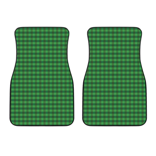 Green Tartan Saint Patrick's Day Print Front Car Floor Mats