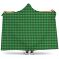 Green Tartan Saint Patrick's Day Print Hooded Blanket