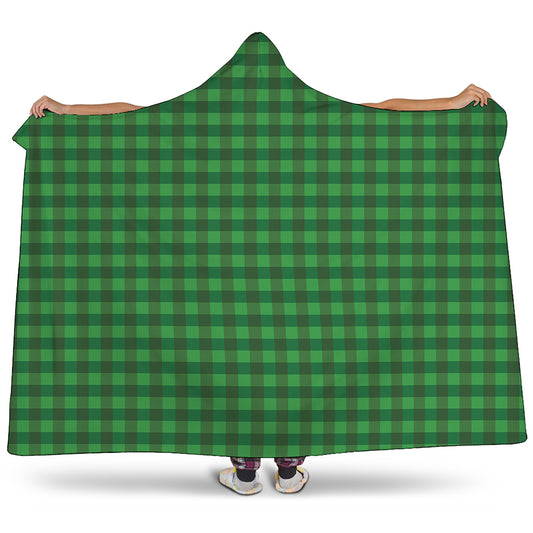 Green Tartan Saint Patrick's Day Print Hooded Blanket