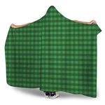 Green Tartan Saint Patrick's Day Print Hooded Blanket