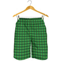 Green Tartan Saint Patrick's Day Print Men's Shorts