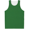 Green Tartan Saint Patrick's Day Print Men's Tank Top