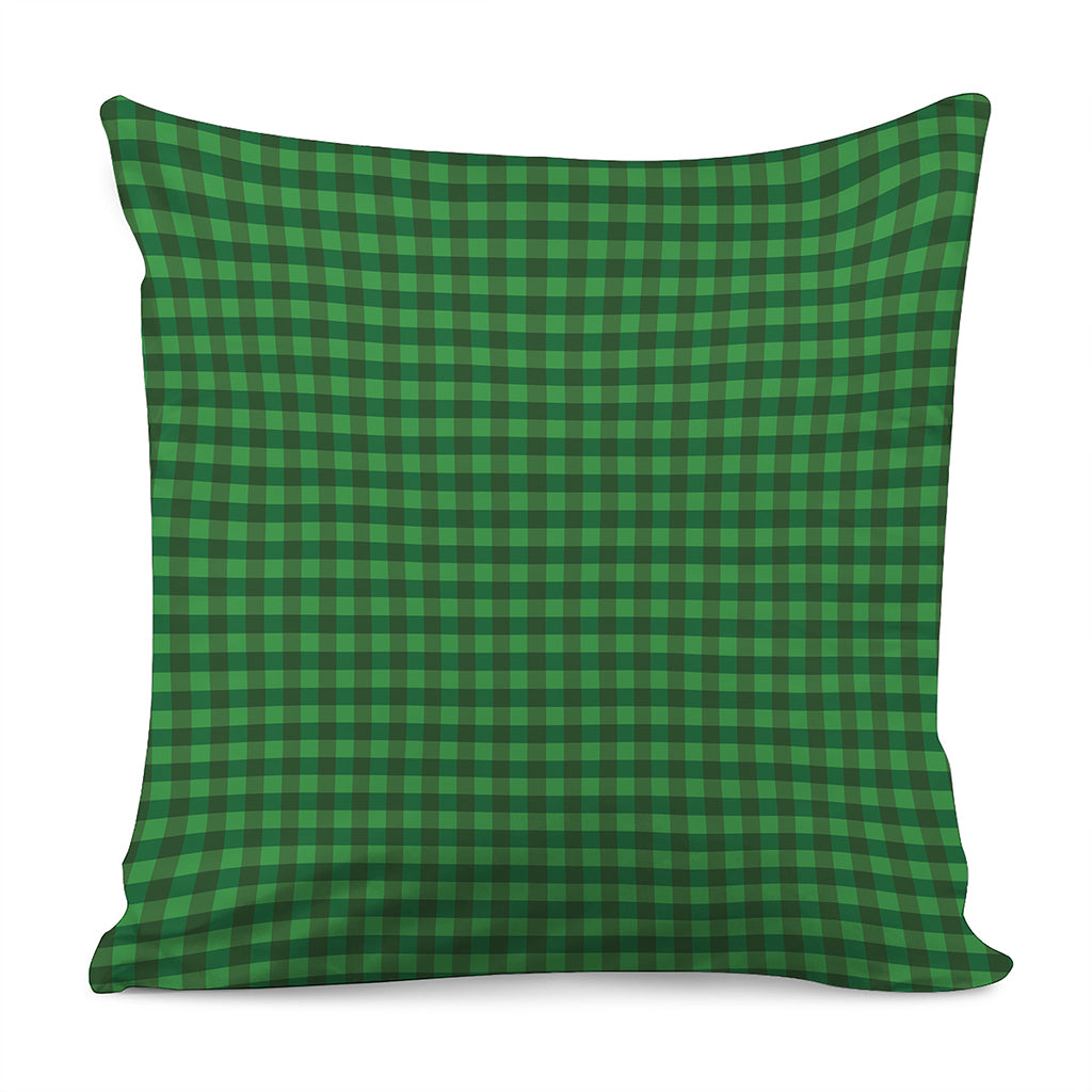 Green Tartan Saint Patrick's Day Print Pillow Cover
