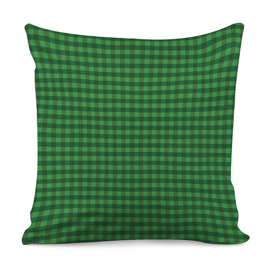Green Tartan Saint Patrick's Day Print Pillow Cover