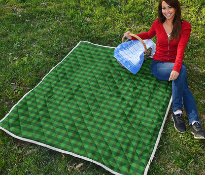 Green Tartan Saint Patrick's Day Print Quilt