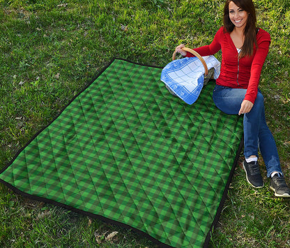 Green Tartan Saint Patrick's Day Print Quilt