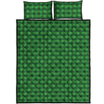 Green Tartan Saint Patrick's Day Print Quilt Bed Set