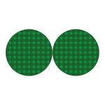 Green Tartan St. Patrick's Day Print Car Coasters