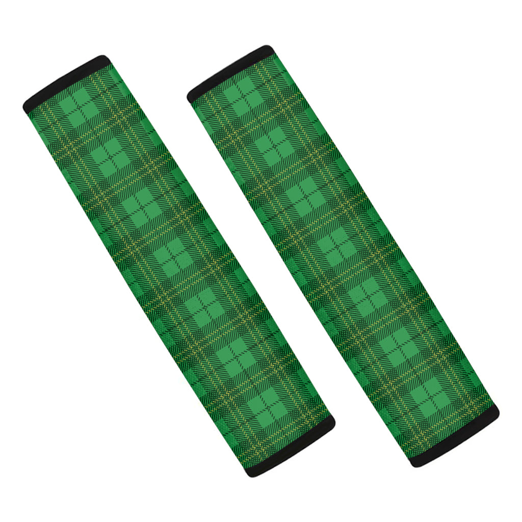 Green Tartan St. Patrick's Day Print Car Seat Belt Covers