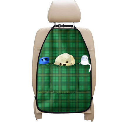 Green Tartan St. Patrick's Day Print Car Seat Organizers