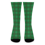 Green Tartan St. Patrick's Day Print Crew Socks